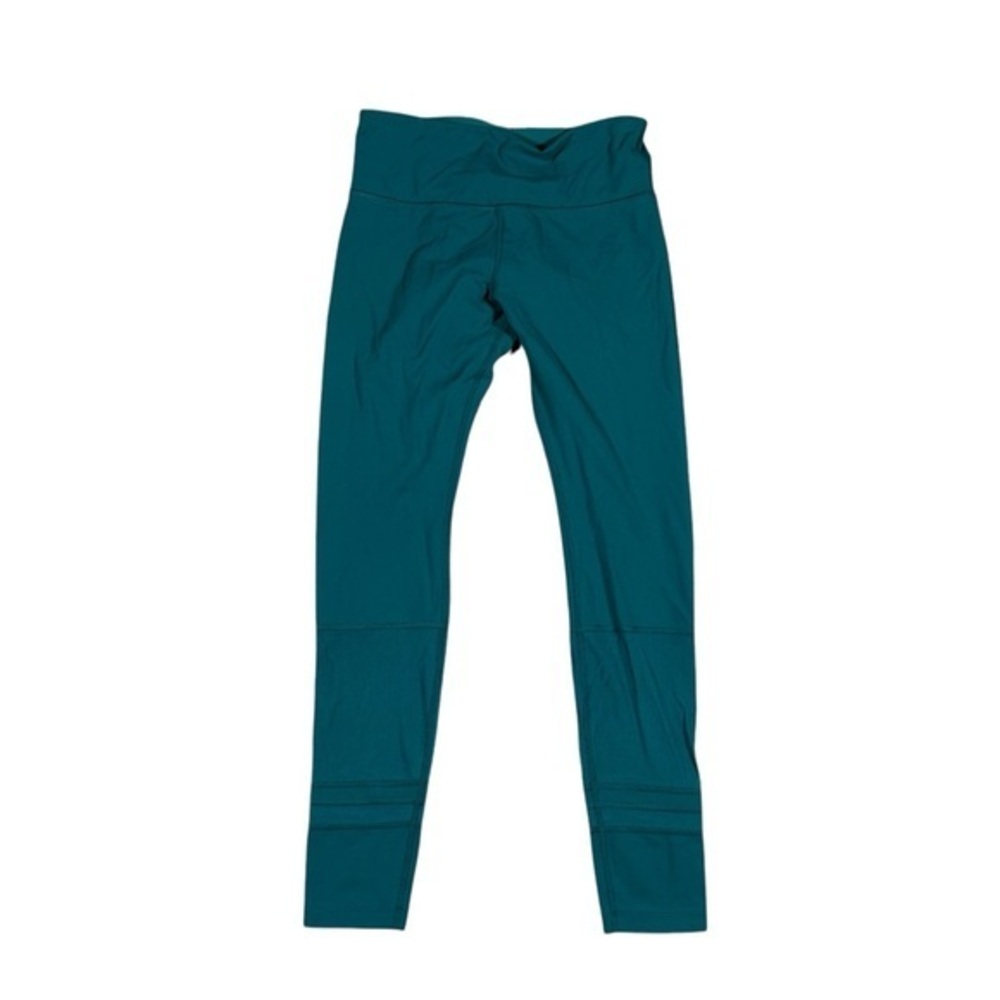 Lorna Jane Women’s Athletic Leggings Mesh Panel Dark Teal Size Small Read
